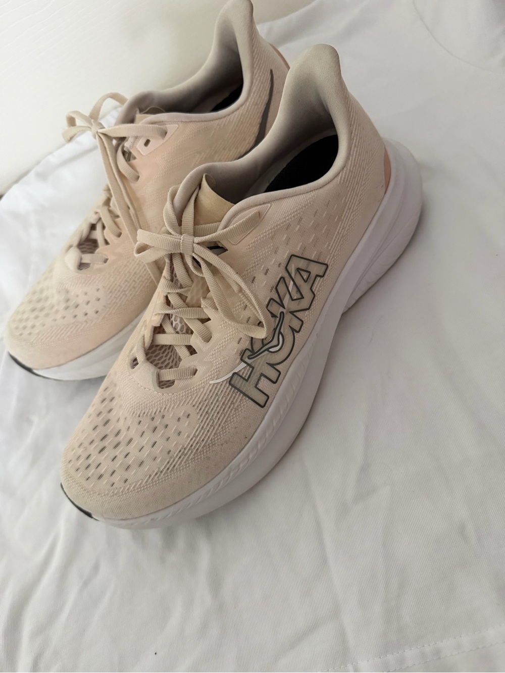 HOKA Women's Beige Running Shoes — Lightweight Comfort size W10